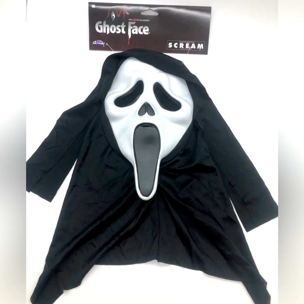 Scream Ghost Face Adult Costume Hooded Halloween Mask Fun World